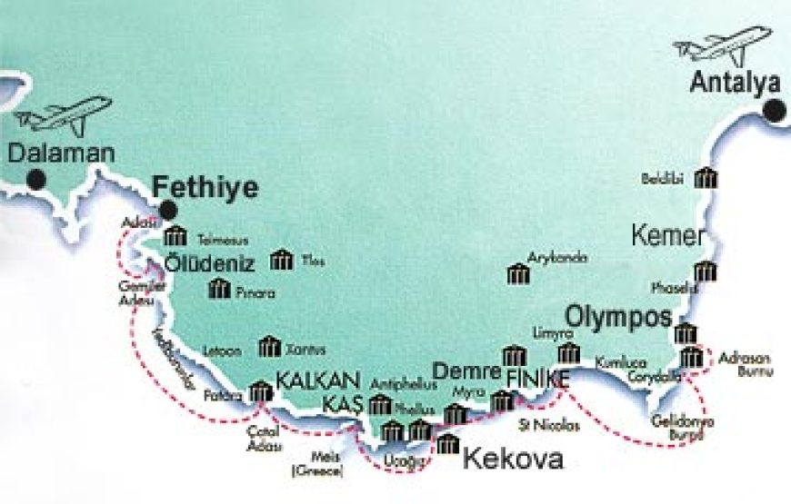 FETHIYE OLYMPOS CABIN CRUISE 4 DAYS