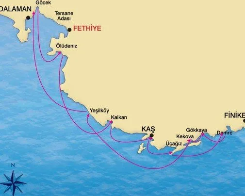 Fethiye Olympos Cabin Cruise 4 Days