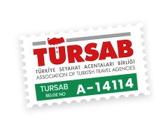 TURSAB (Association of Turkish Travel Agencies) membership license badge, number A-14114