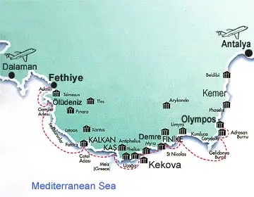 Fethiye Olympos Cabin Cruise 4 Days
